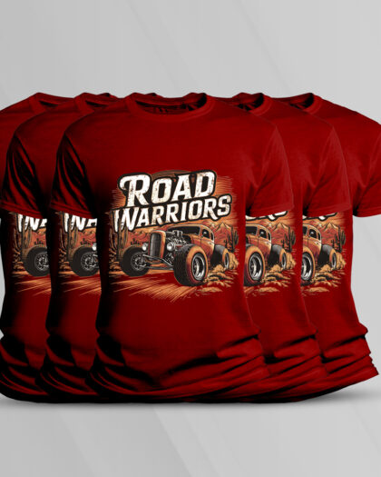 Pack of 5 Road Warrior Maroon Round Neck T-Shirts